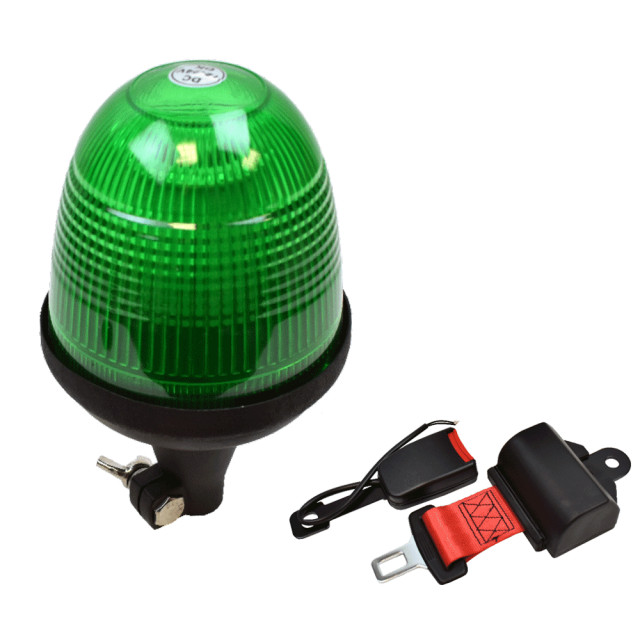 Green LED Beacon Seatbelt Kit - Spigot Mount | LED Seat Belt Kits