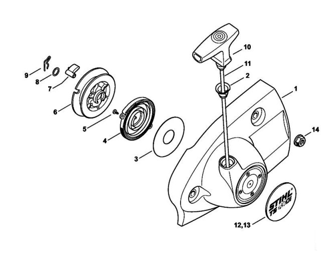 Stihl TS500i Recoil Starter Stihl TS500i Disc Cutters Parts
