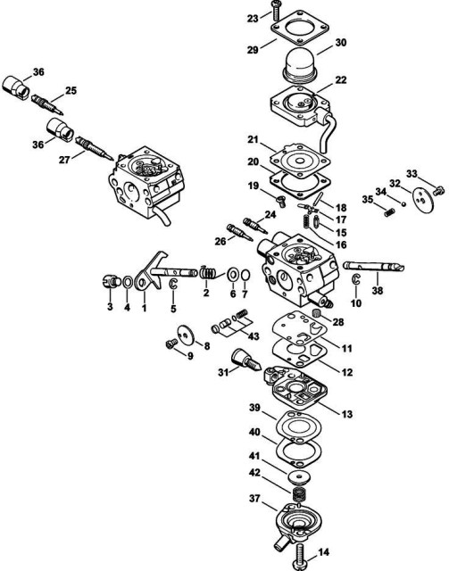 Stihl FS130 Carburettor C1Q-S174 Parts | Stihl FS130 Brushcutter Parts